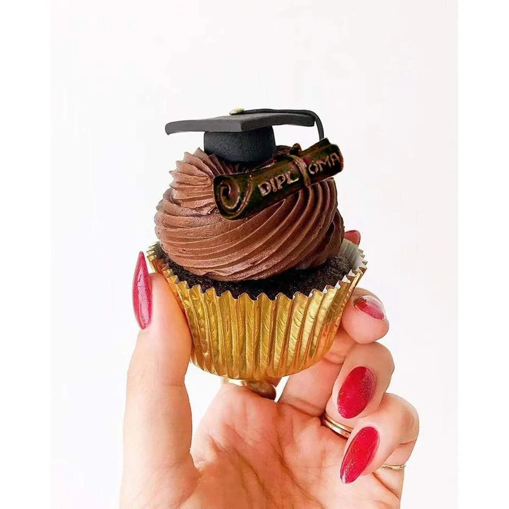 3pc Graduation Silicone Molds Congratulations Cap Diploma Fondant Resin‎ Decor